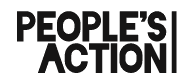 Volunteers conducting phone canvassing for People’s Action campaign.